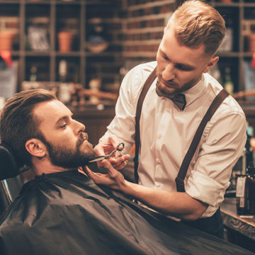 Man at barbershop