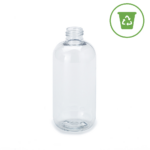 Clear Boston Round Bottle Recyclable