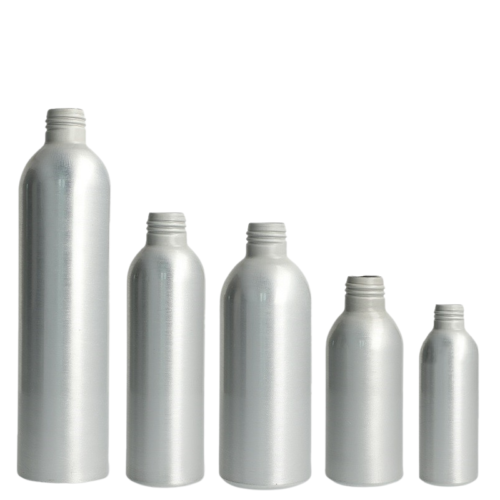 Aluminum bottles in multiple sizes