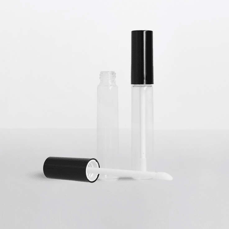 10ml Glass Lipgloss Container with Black Cap